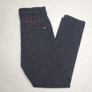 KSUBI Black Chitch Laid (w/ Red) Slim Fit Denim Jeans Size 29